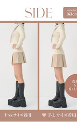 モデル：163cm（着用サイズ：FREE/F-L　着用カラー：BEG）