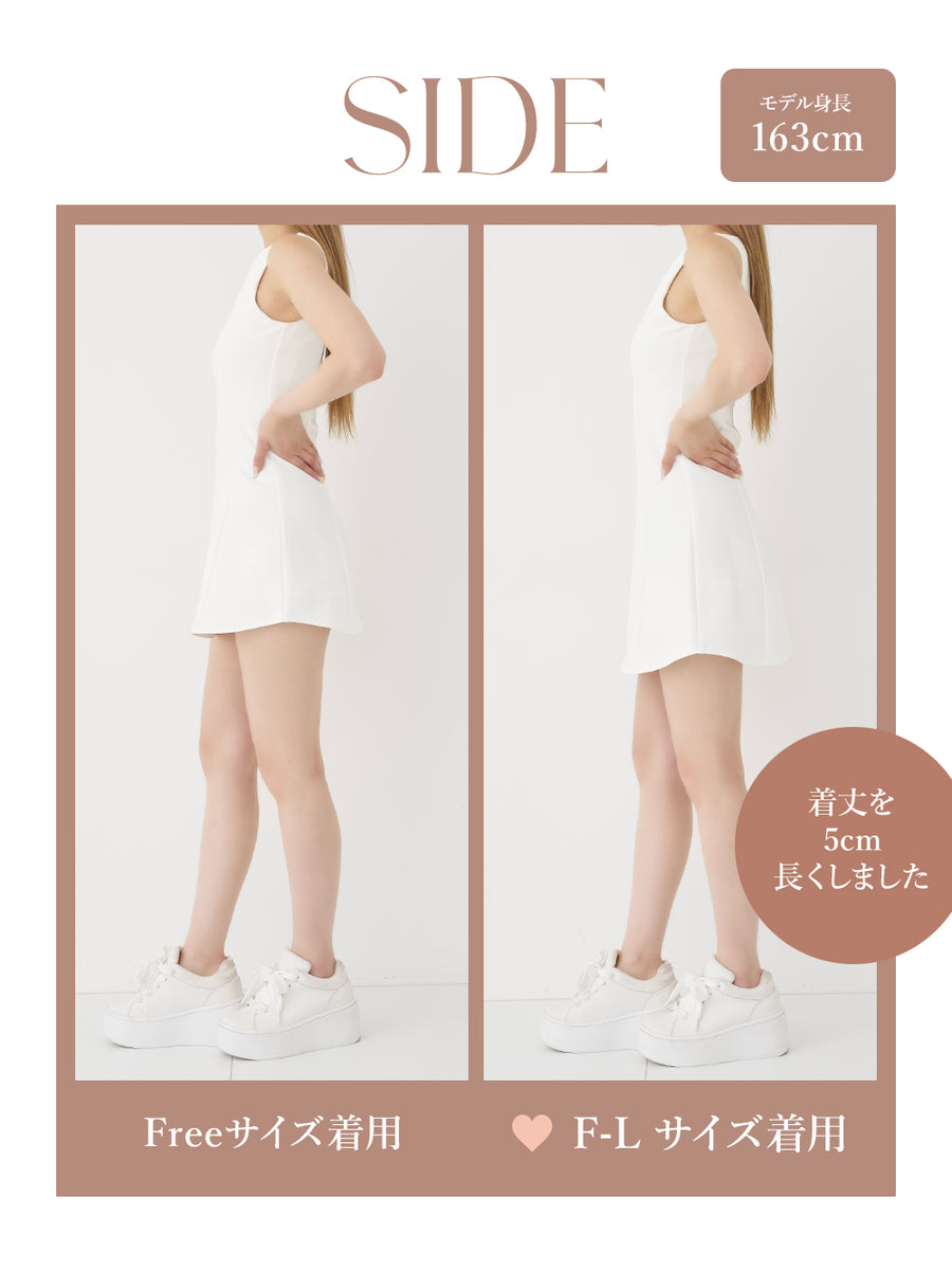 モデル：163cm（着用サイズ：FREE/F-L　着用カラー：WHT）