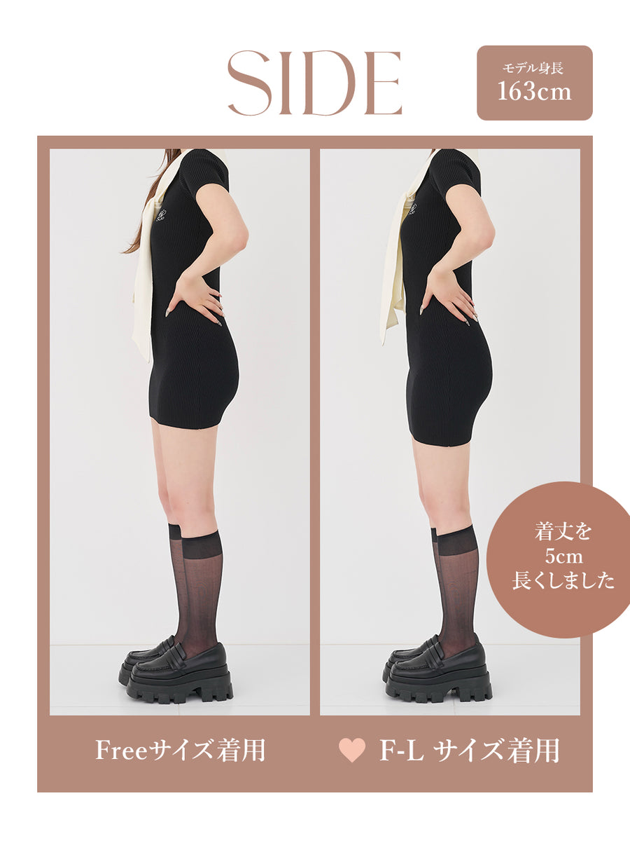 モデル：163cm（着用サイズ：FREE/F-L　着用カラー：BLK）