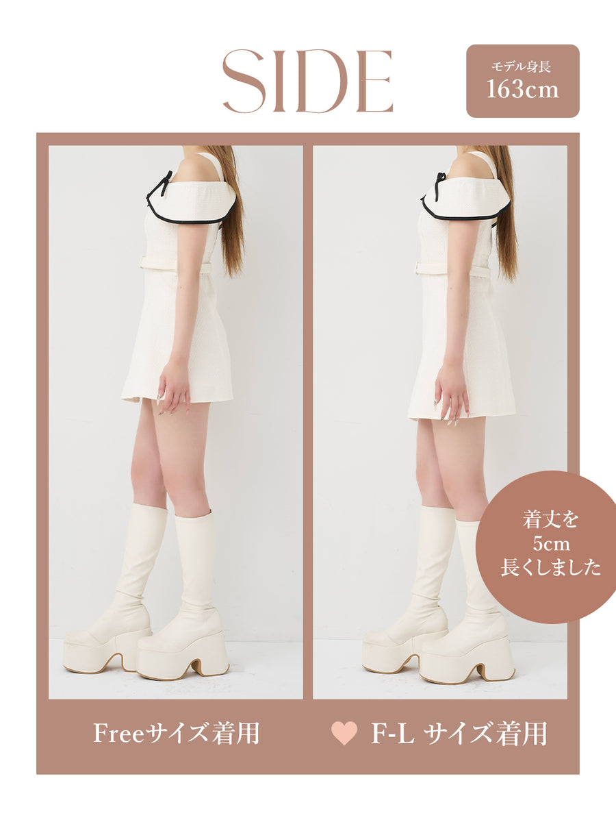 モデル：163cm（着用サイズ：FREE/F-L　着用カラー：WHT）