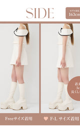 モデル：163cm（着用サイズ：FREE/F-L　着用カラー：WHT）