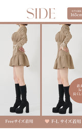 モデル：165cm（着用サイズ：FREE/F-L　着用カラー：BEG）