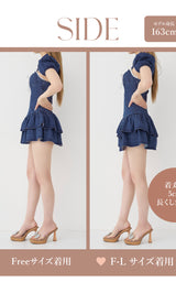 モデル：163cm（着用サイズ：FREE/F-L　着用カラー：BLU）