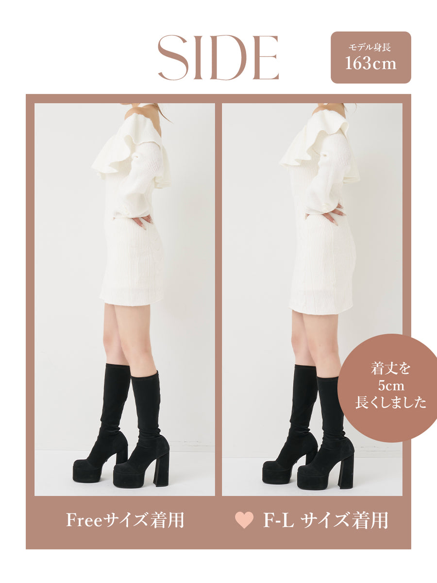 モデル：163cm（着用サイズ：FREE/F-L　着用カラー：IVO）
