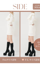 モデル：163cm（着用サイズ：FREE/F-L　着用カラー：IVO）