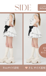 モデル：163cm（着用サイズ：FREE/F-L　着用カラー：WHT）