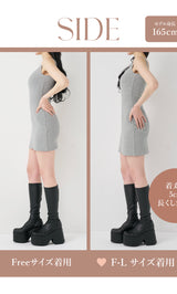 モデル：165cm（着用サイズ：FREE/F-L　着用カラー：GRY）