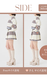 モデル：165cm（着用サイズ：FREE/F-L　着用カラー：IVO）