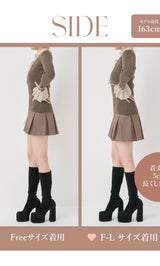 モデル：163cm（着用サイズ：FREE/F-L　着用カラー：MOC）