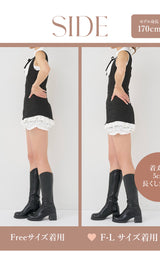 モデル：170cm（着用サイズ：FREE/F-L　着用カラー：BLK）