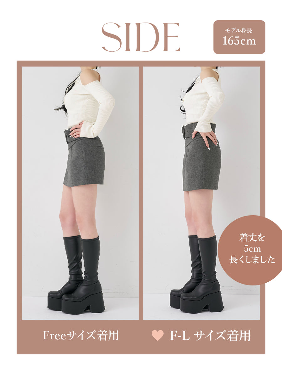 モデル：165cm（着用サイズ：FREE/F-L　着用カラー：GRY）