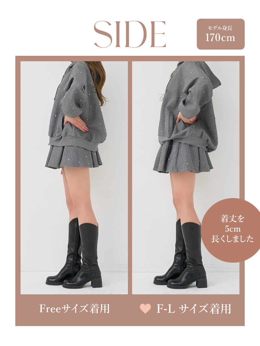 モデル：170cm（着用サイズ：FREE/F-L　着用カラー：GRY）