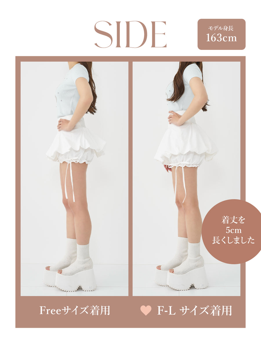 モデル：163cm（着用サイズ：FREE/F-L　着用カラー：WHT）