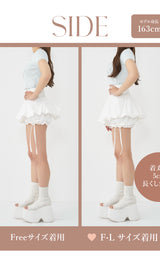 モデル：163cm（着用サイズ：FREE/F-L　着用カラー：WHT）