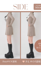 モデル：165cm（着用サイズ：FREE/F-L　着用カラー：BEG）