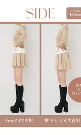 モデル：163cm（着用サイズ：FREE/F-L　着用カラー：BEG）