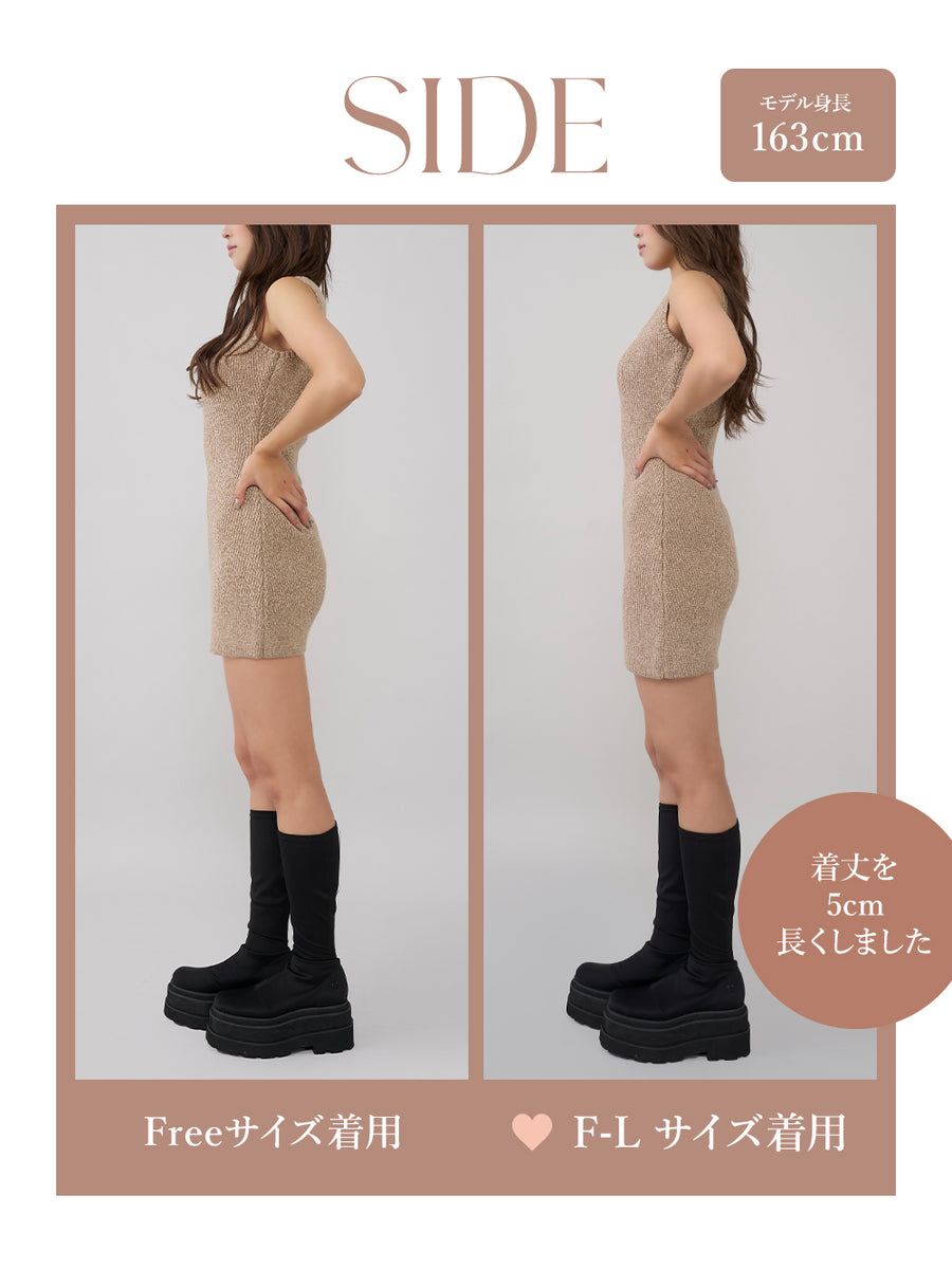 モデル：163cm（着用サイズ：FREE/F-L　着用カラー：MOC）