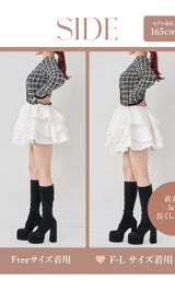 モデル：165cm（着用サイズ：FREE/F-L　着用カラー：BLK）