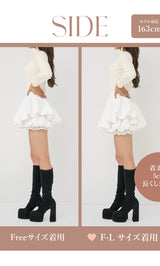 モデル：163cm（着用サイズ：FREE/F-L　着用カラー：WHT）