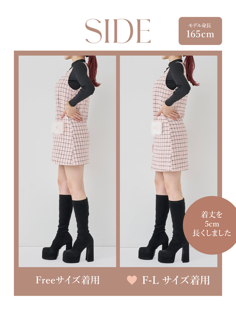 モデル：165cm（着用サイズ：FREE/F-L　着用カラー：PNK）
