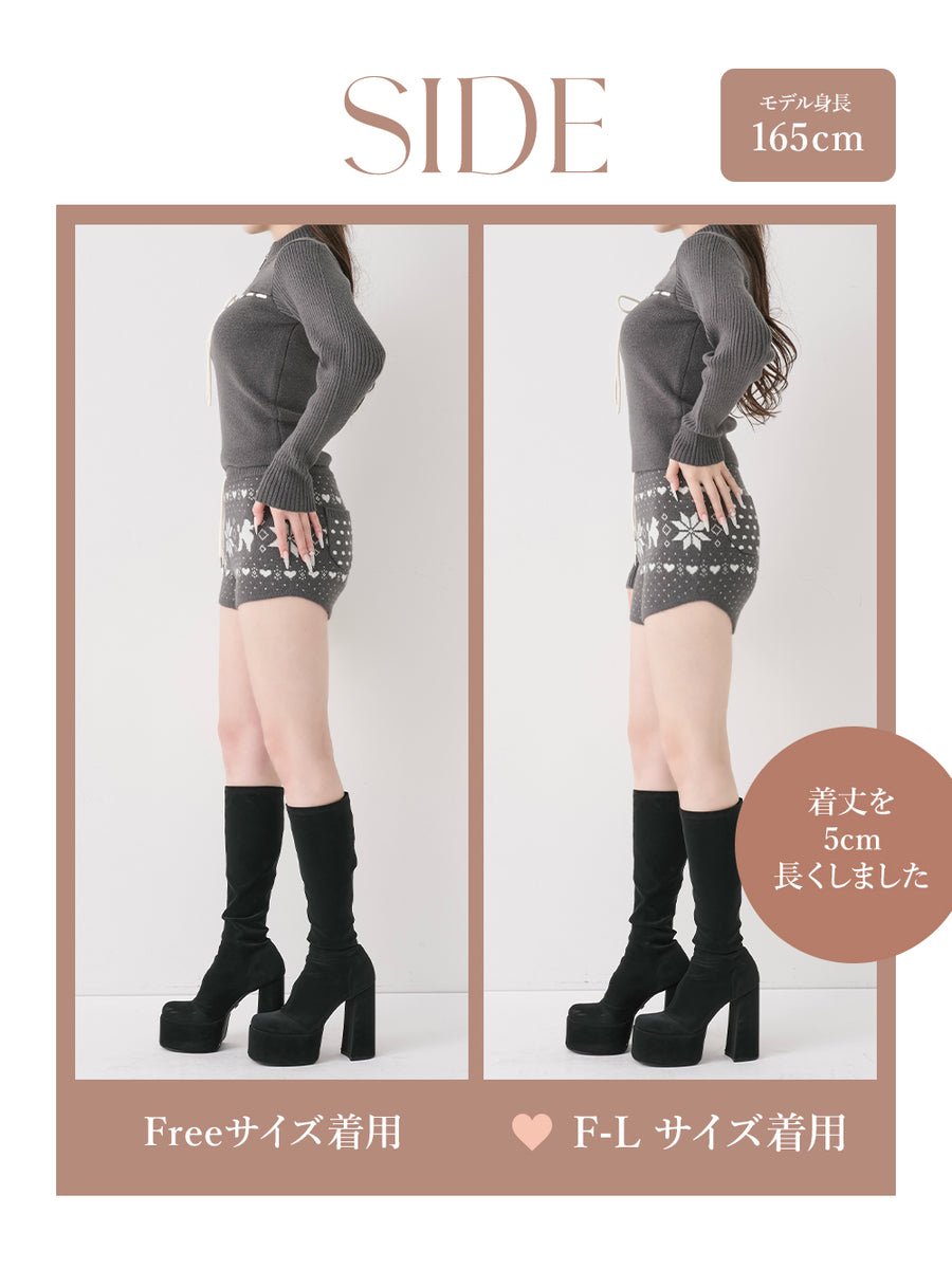 モデル：165cm（着用サイズ：FREE/F-L　着用カラー：GRY）