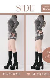モデル：165cm（着用サイズ：FREE/F-L　着用カラー：GRY）