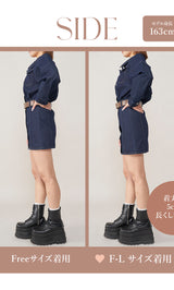 モデル：163cm（着用サイズ：FREE/F-L　着用カラー：IND）