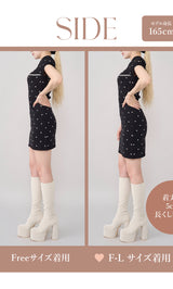 モデル：165cm（着用サイズ：FREE/F-L　着用カラー：BLK）