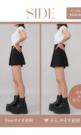モデル：163cm（着用サイズ：FREE/F-L　着用カラー：BLK）