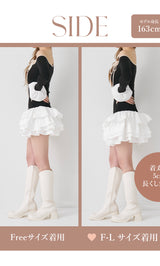 モデル：163cm（着用サイズ：FREE/F-L　着用カラー：BLK）