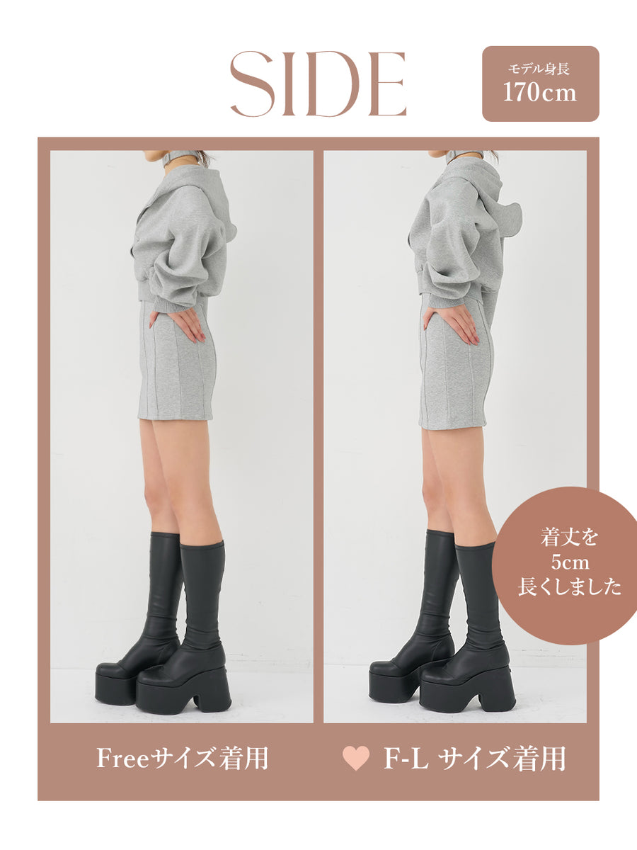 モデル：170cm（着用サイズ：FREE/F-L　着用カラー：GRY）
