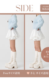 モデル：163cm（着用サイズ：FREE/F-L　着用カラー：WHT）