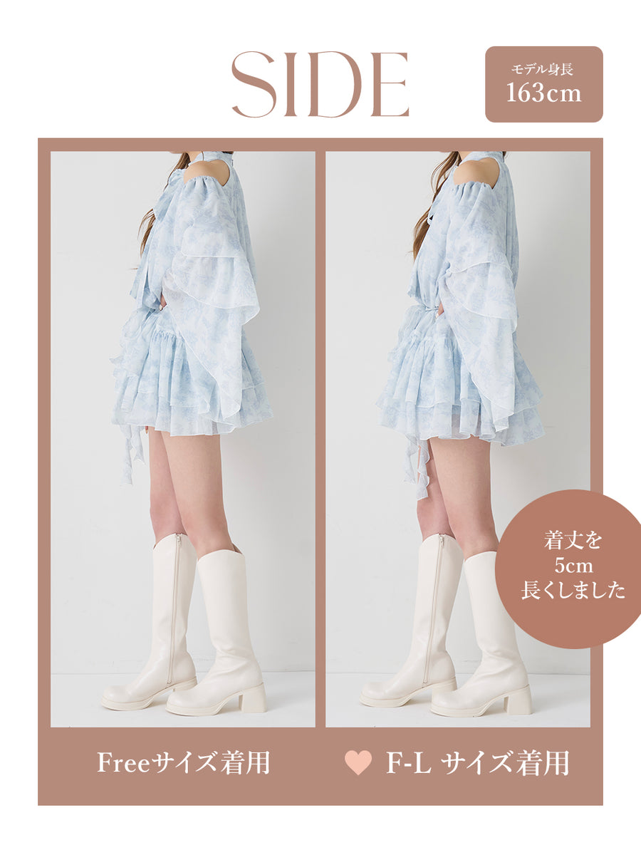 モデル：163cm（着用サイズ：FREE/F-L　着用カラー：SAX）