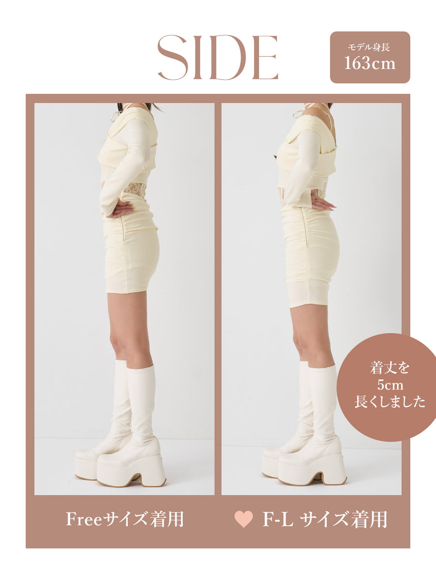 モデル：163cm（着用サイズ：FREE/F-L　着用カラー：IVO）