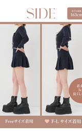 モデル：163cm（着用サイズ：FREE/F-L　着用カラー：NVY）