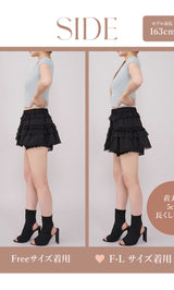 モデル：163cm（着用サイズ：FREE/F-L着用カラー：BLK)