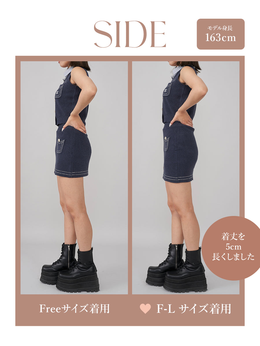 モデル：163cm（着用サイズ：FREE/F-L　着用カラー：NVY）