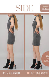 モデル：163cm（着用サイズ：FREE/F-L　着用カラー：C-GRY）