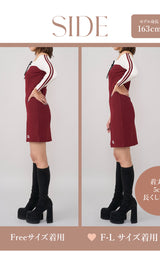 モデル：163cm（着用サイズ：FREE/F-L　着用カラー：BRD）