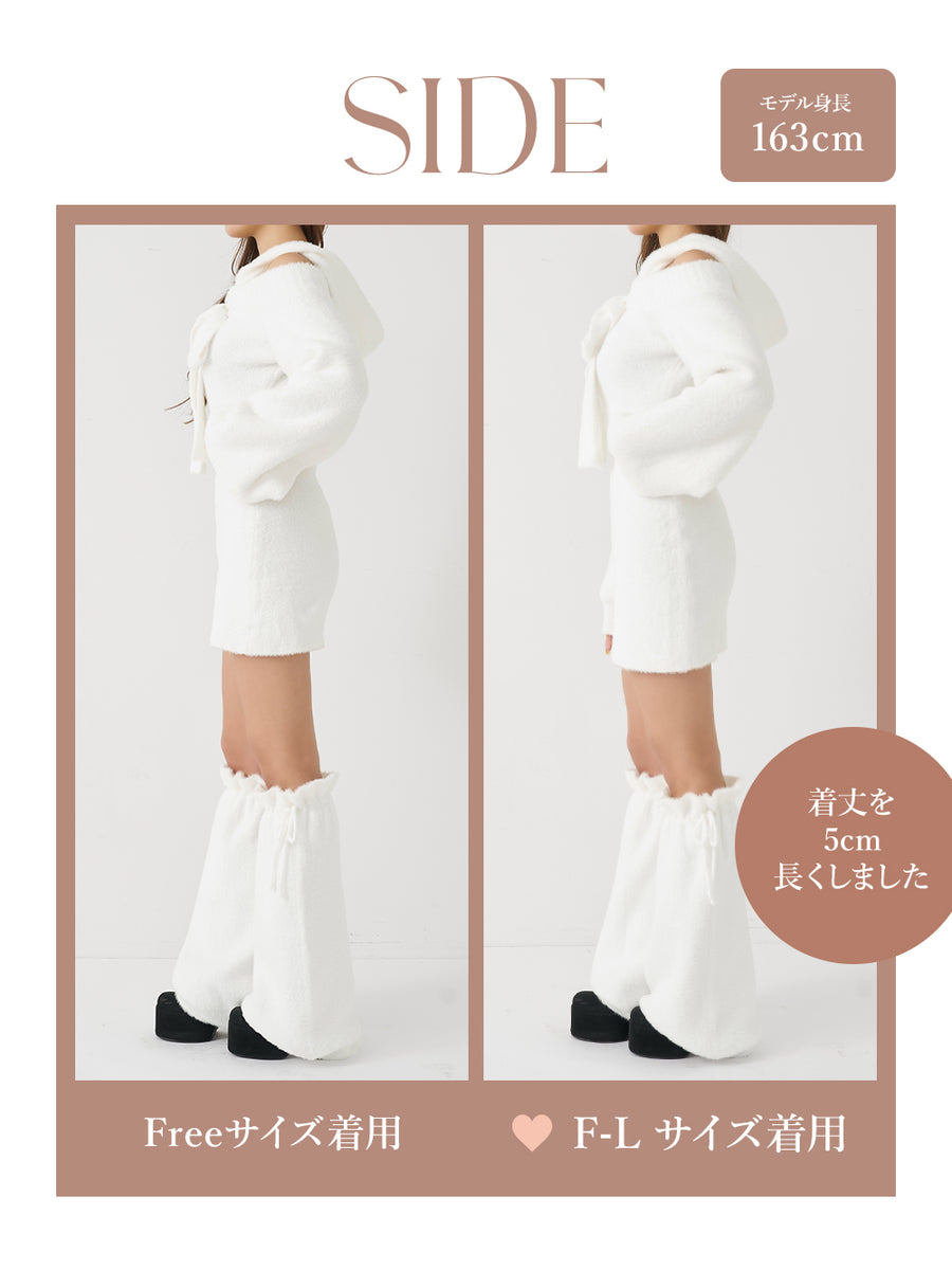 モデル：163cm（着用サイズ：FREE/F-L　着用カラー：WHT）