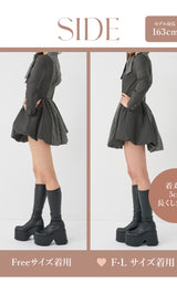 モデル：163cm（着用サイズ：FREE/F-L　着用カラー：GRY）