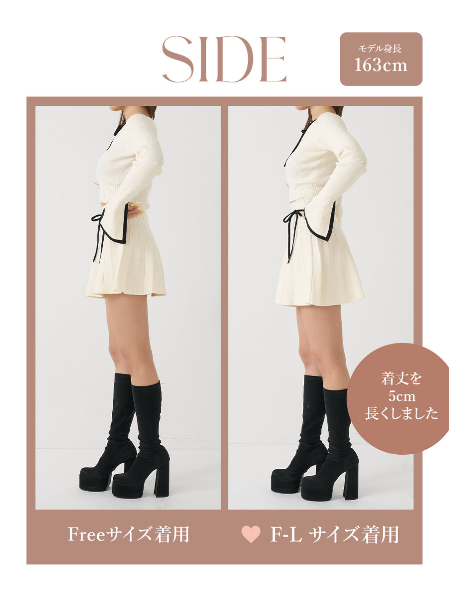 モデル：163cm（着用サイズ：FREE/F-L　着用カラー：IVO）