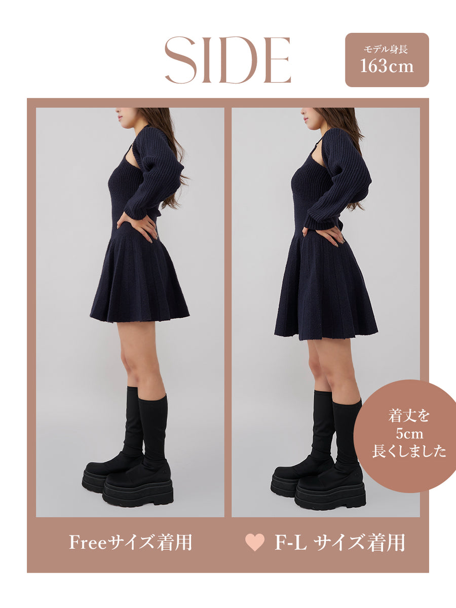 モデル：163cm（着用サイズ：FREE/F-L　着用カラー：NVY）