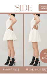 モデル：163cm（着用サイズ：FREE/F-L　着用カラー：WHT）