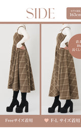 モデル：163cm（着用サイズ：FREE/F-L　着用カラー：MOC）