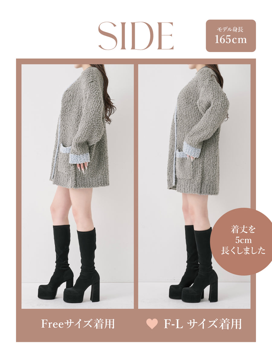 モデル：165cm（着用サイズ：FREE/F-L　着用カラー：GRY）