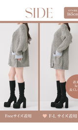 モデル：165cm（着用サイズ：FREE/F-L　着用カラー：GRY）