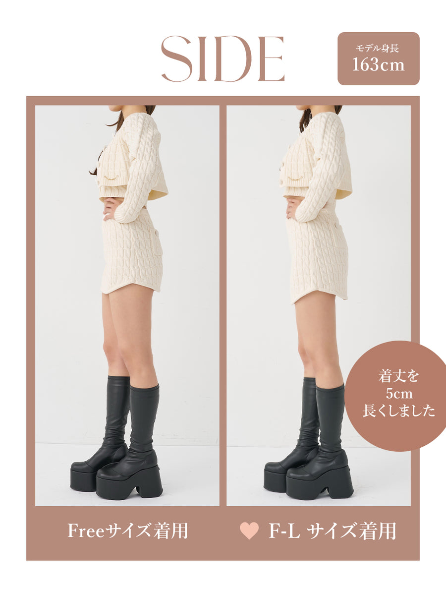 モデル：163cm（着用サイズ：FREE/F-L　着用カラー：IVO）