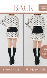 モデル：165cm（着用サイズ：FREE/F-L　着用カラー：WHT）