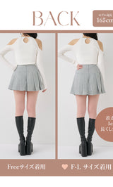 モデル：165cm（着用サイズ：FREE/F-L　着用カラー：GRY）